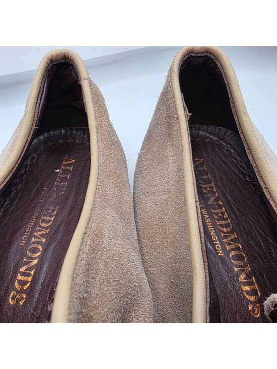 Allen Edmonds Mens Size 11 Beige Lace Up Suede Dress Shoes Casual Formal main image 14